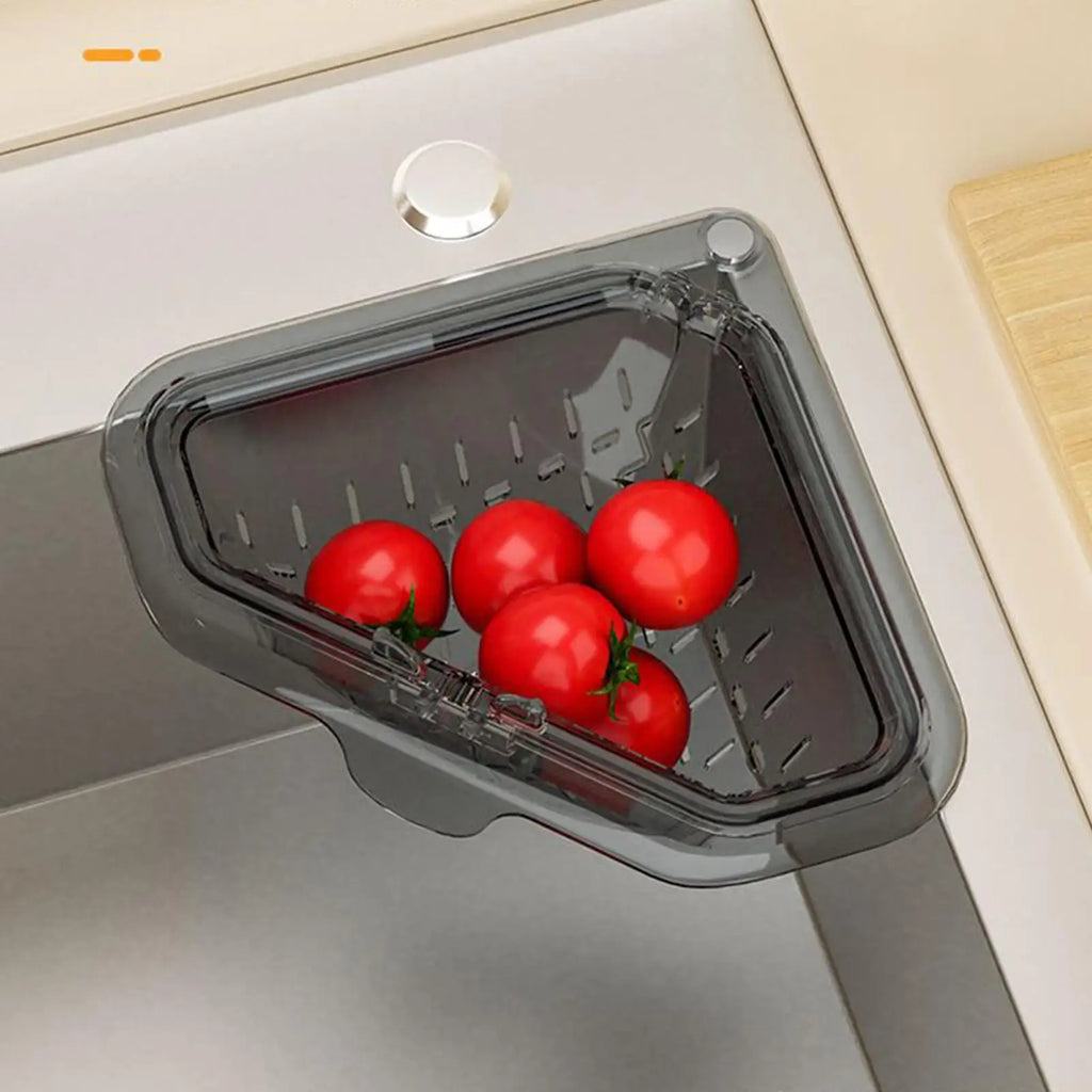 Spülbecken Eckkorb Magnetisch – Abtropfkorb ohne Bohren, Dreieckig | Küche & Bad