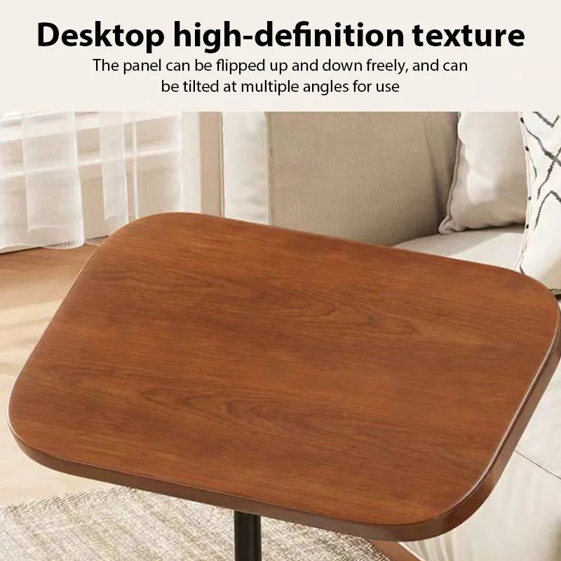 Multifunctional Lift Workstation for Small Spaces, Computer Desk, Foldable Bedside Table, Adjustable Laptop Tea Table for Home and Office