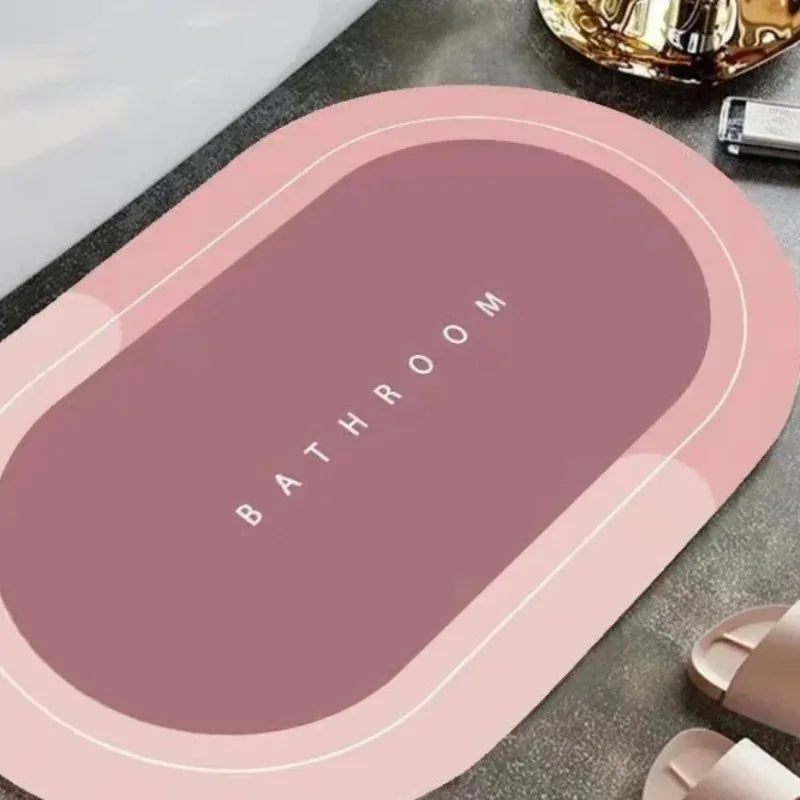Absorbent Bathroom - Super Fast Water Absorption, Soft, Comfortable, Easier Drying Mat, Mud Doormat for Bathroom