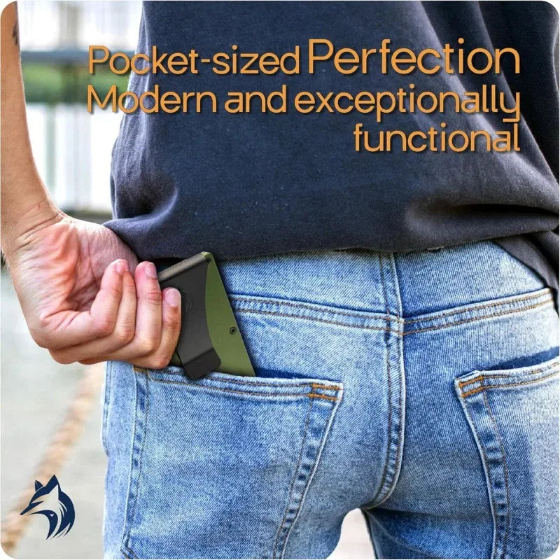 Men's Minimalist Ultra-Thin Carbon Fiber Metal Card Holder, Multi-Language Version RFID Anti-Theft Credit Card Holder