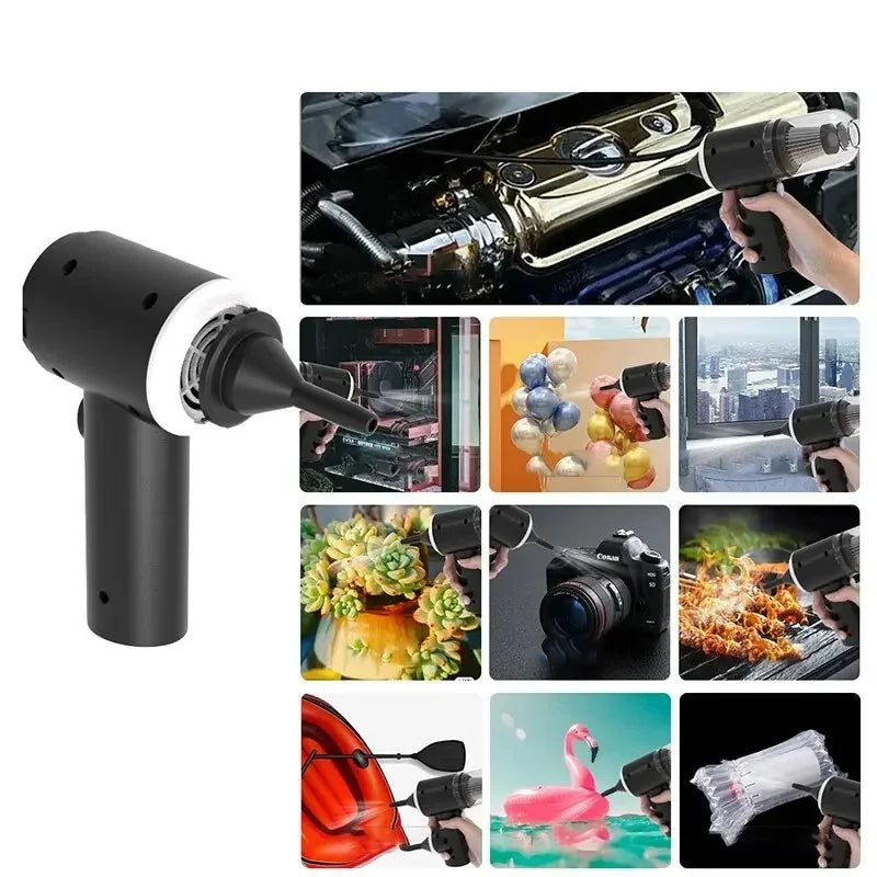 9000Pa Wireless Car Vacuum Cleaner USB Charging 1200mAh Portable Cleaning Device Mini Wet and Dry Vacuum Cleaner Household