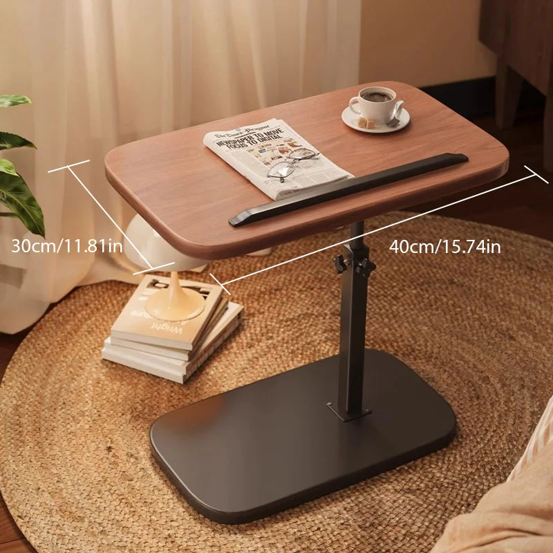 Multifunctional Lift Workstation for Small Spaces, Computer Desk, Foldable Bedside Table, Adjustable Laptop Tea Table for Home and Office