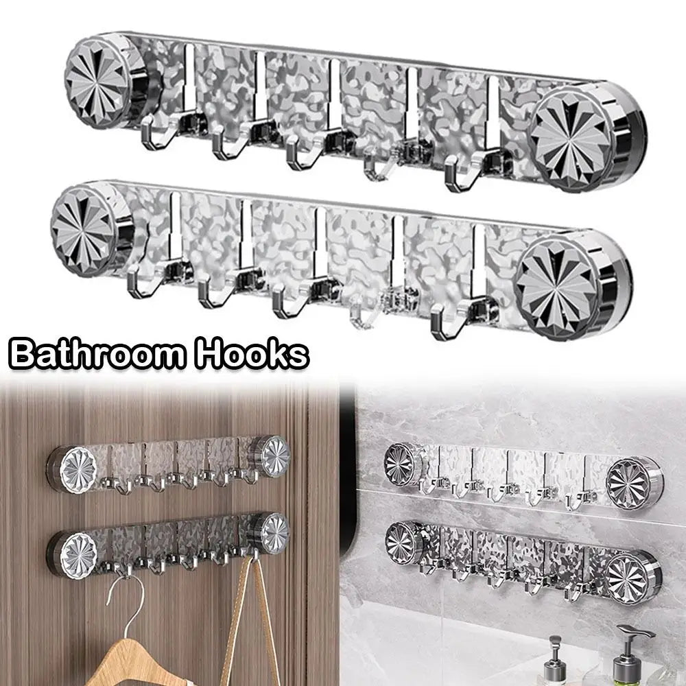 Modern Wall-Mounted Suction Cup Hook Rotatable Towel Holder Vacuum Suction Hook for Bathrobes and Coats