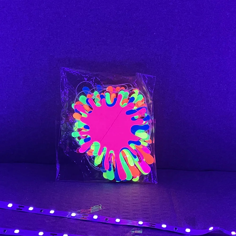 Neon Party Decorations, Glow in the Dark, Fluorescent Party Supplies, Birthday, Wedding, 80s Disco, Hip Hop Party Decorations