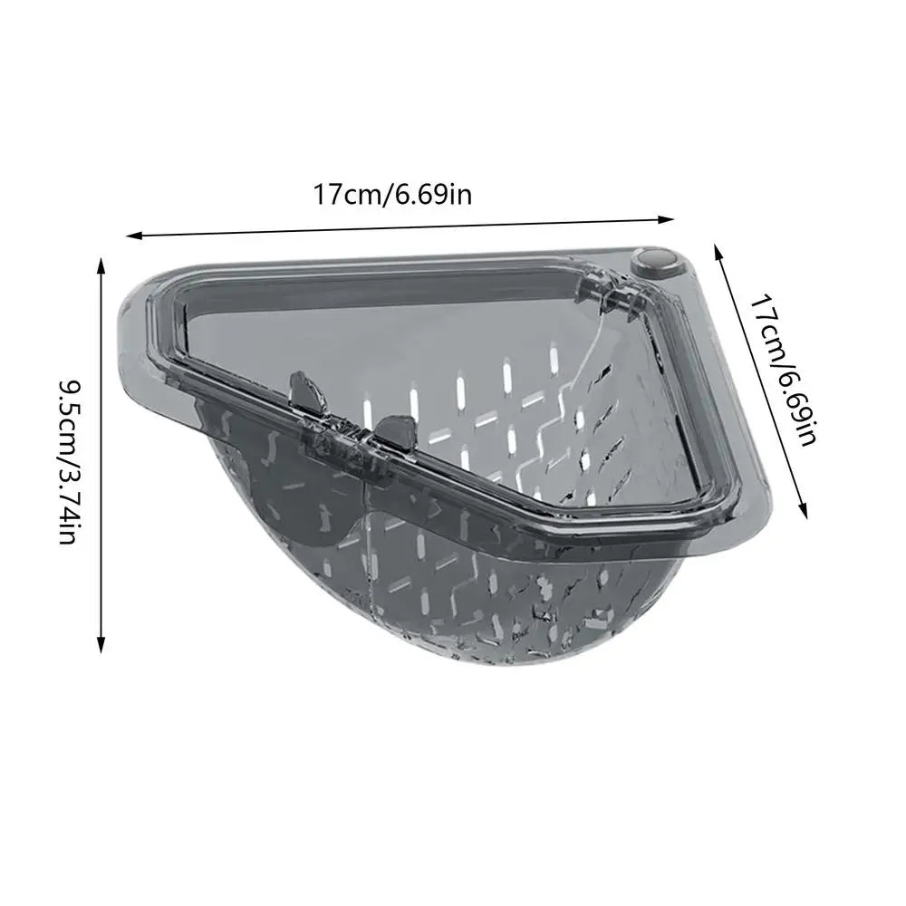Spülbecken Eckkorb Magnetisch – Abtropfkorb ohne Bohren, Dreieckig | Küche & Bad
