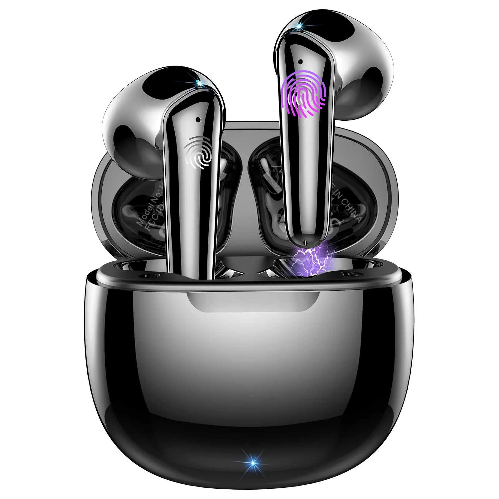 Kabellose Ohrhörer Bluetooth 5.3 – HiFi Stereo, 4 Mikrofone, Touch Control, 40h Akku