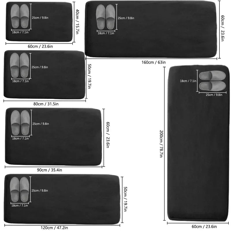 VIKAMA Kitchen Laundry Room Oil Absorbing Mats Doormats Bathroom Long Anti-fouling Carpet Entrance Doormats Home Decor