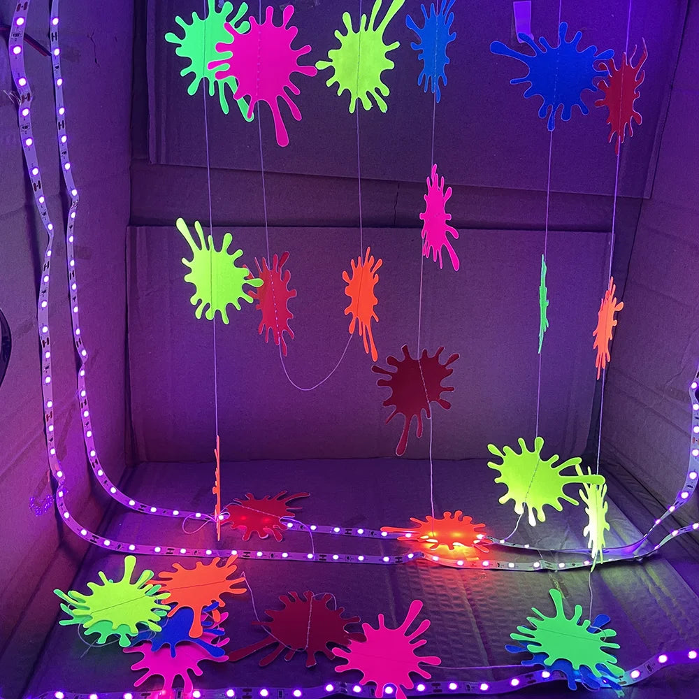 Neon Party Decorations, Glow in the Dark, Fluorescent Party Supplies, Birthday, Wedding, 80s Disco, Hip Hop Party Decorations