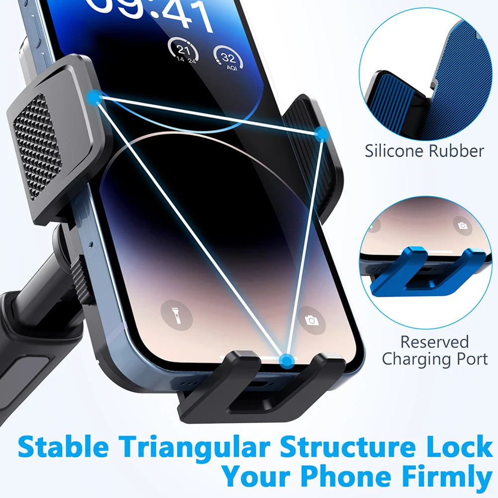Gravity Sucker Autotelefonhalter 360° °   Rotations-Armaturenbrett, Handy-Ständer, Windschutzscheiben-Telefonhalterung für LKW, Wohnmobile, Fahrzeuge