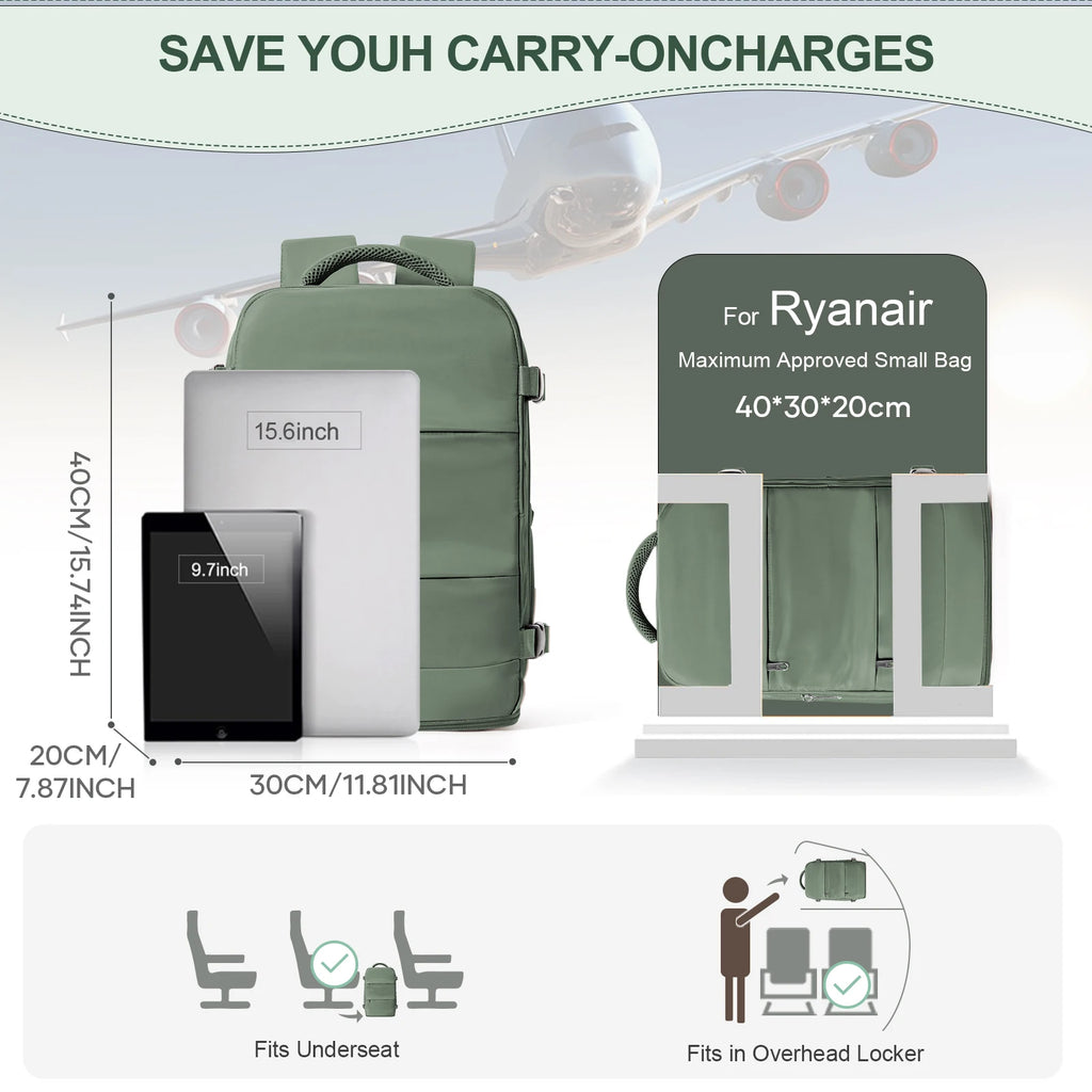 Ryanair Rucksack 40x20x30 cm – Handgepäck für Herren & Damen, Laptop & Reise
