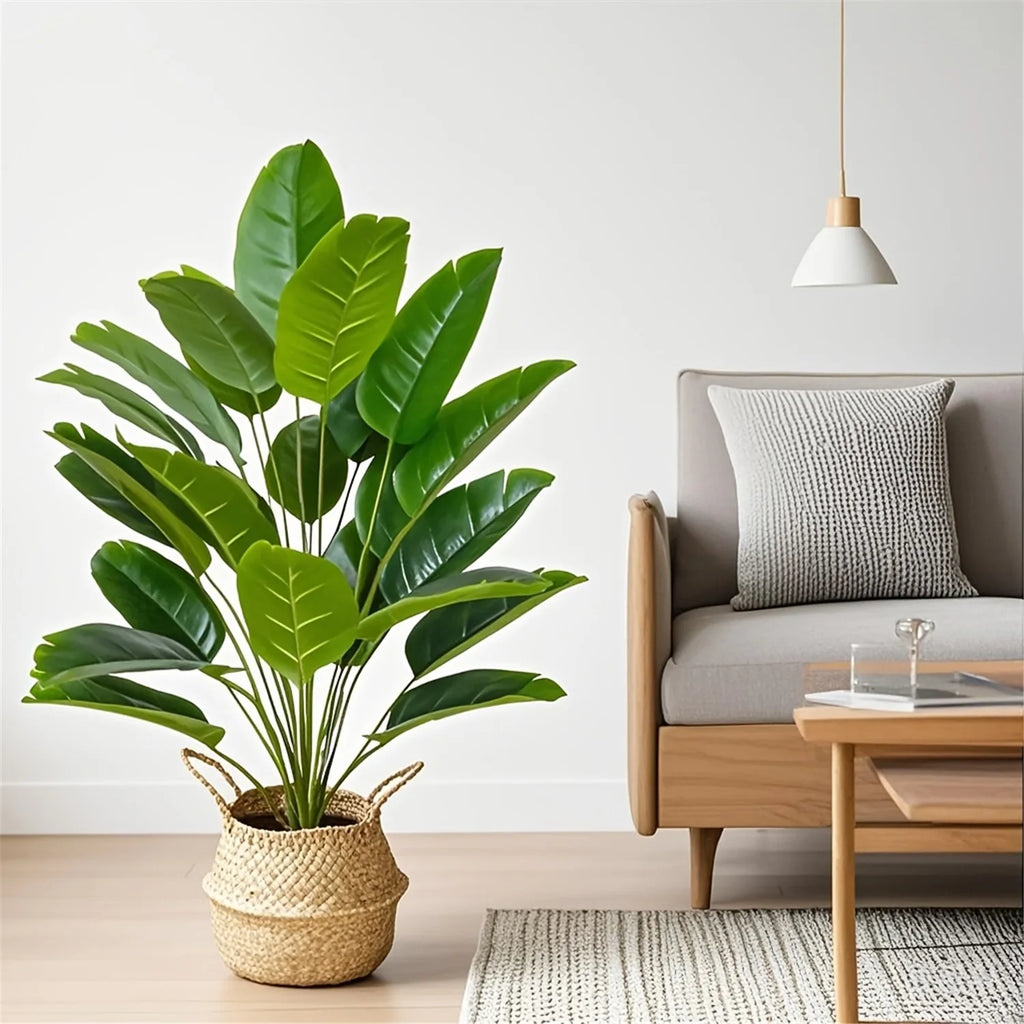 24 Leaves Extra Large Realistic Artificial Palm Plant - High-Quality Tropical Floor Decoration for Indoor and Outdoor Use