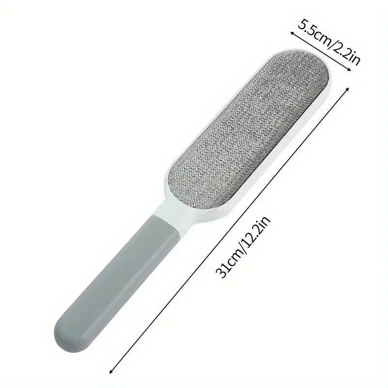 Double-sided pet hair remover, manual electrostatic sticky lint brush, for cats, clothes, sofas, furniture, carpet cleaning