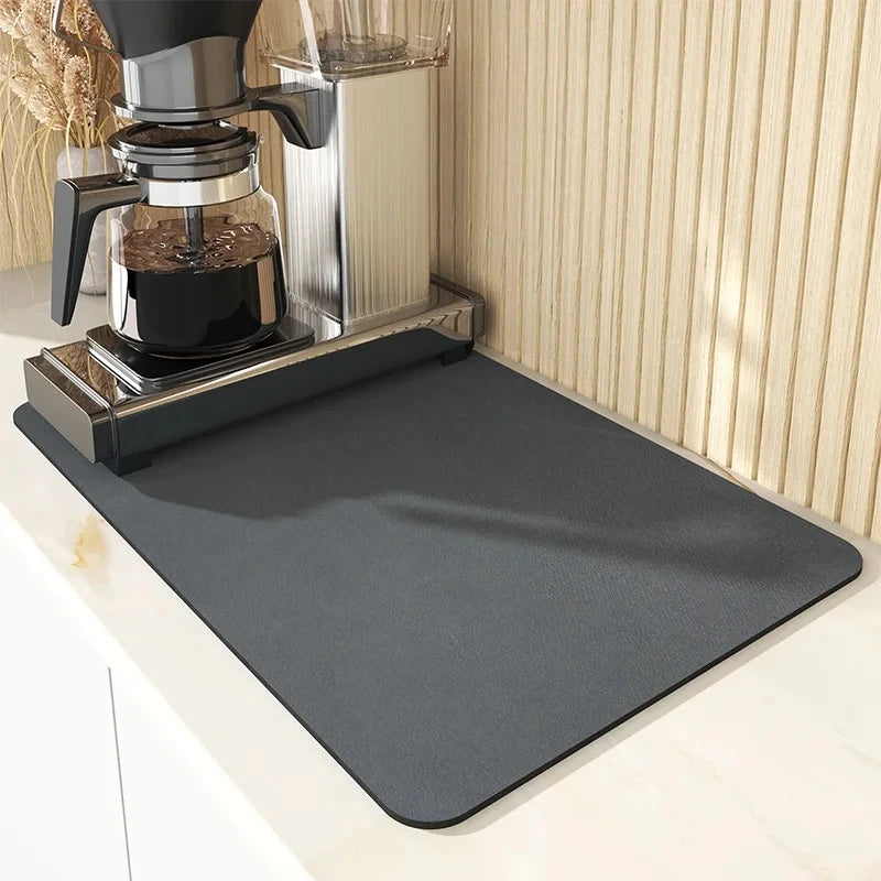 Super Absorbent, Large, Absorbent Kitchen Mat, Non-Slip, for Draining Coffee Dishes, Drying Mat, Quick Drying, Dish Mat