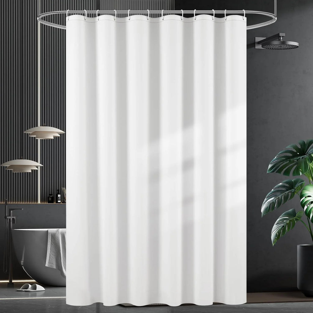 Premium PEVA Shower Curtain - Waterproof and Opaque Shower Liner with Metal Grommets, Silky Feel