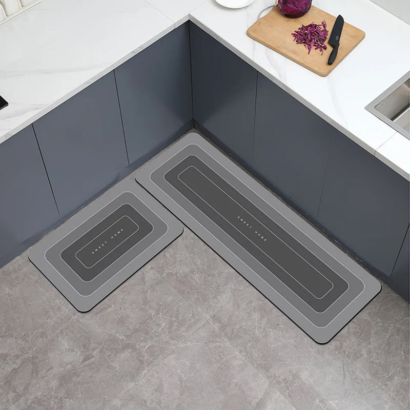 1PCS Kitchen Floor Mat Waterproof, Anti-skid, Anti-dirty Foot Mat Household Door Mat, Door Mat Carpet, Diatomaceous Earth Door Mat