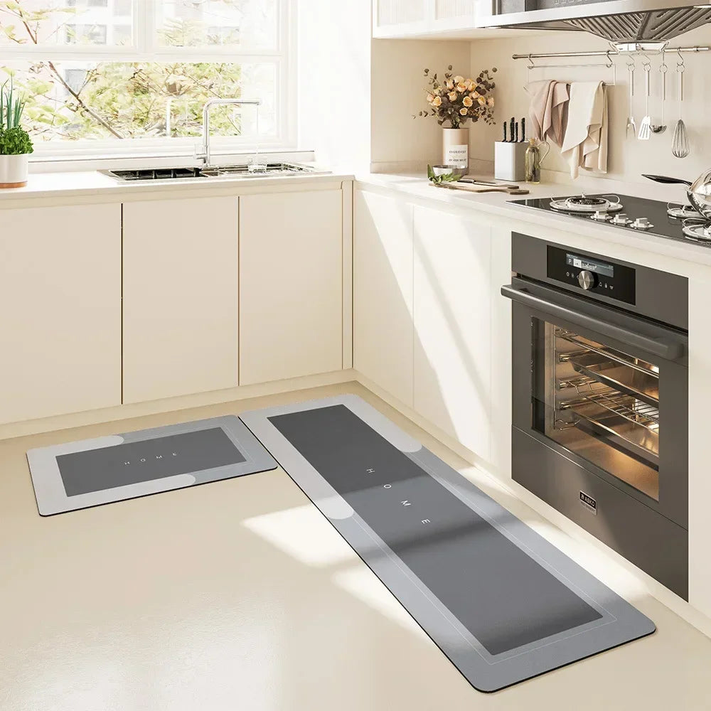 Absorbent kitchen mat, non-slip, waterproof, wipeable, comfortable, standing, kitchen rugs and mats, wipeable, wash-free, long runner rug