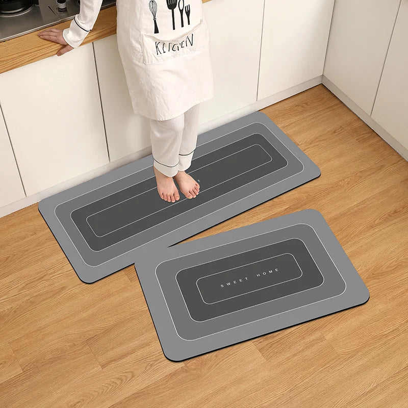 1PCS Kitchen Floor Mat Waterproof, Anti-skid, Anti-dirty Foot Mat Household Door Mat, Door Mat Carpet, Diatomaceous Earth Door Mat