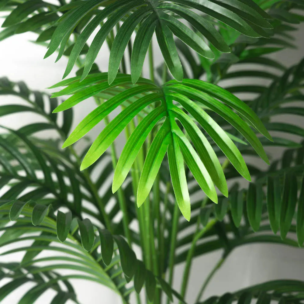 68-113cm Artificial Palm Tree, Tropical Fake Plants, Green Plastic Palm Leaves, Large Monstera Tree Branch for Home and Garden Decoration