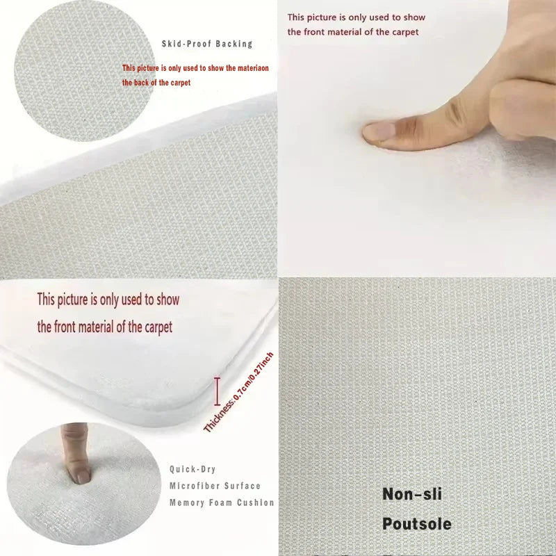 VIKAMA Indoor Doormats, Kitchen Rugs, Bathroom Water Absorbent Mats, Alcove Bedroom Bedside Rugs, Home Decor