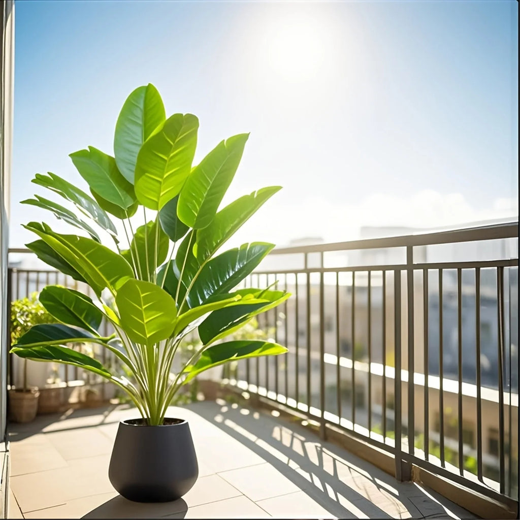 24 Leaves Extra Large Realistic Artificial Palm Plant - High-Quality Tropical Floor Decoration for Indoor and Outdoor Use