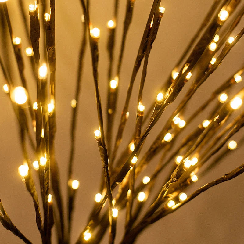LED Lichterzweig 75cm – 20 LEDs, Batteriebetrieben, Biegbar, für Vase & Deko | 4 Farben