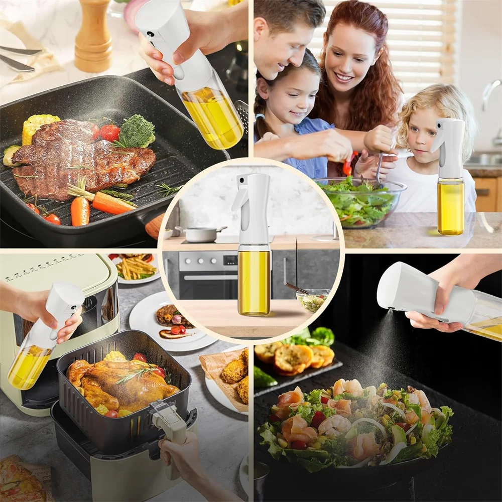 Ölsprühflasche Wiederverwendbar 200/300/500ml – Feiner Sprühnebel für Olivenöl & Essig | Küche & BBQ