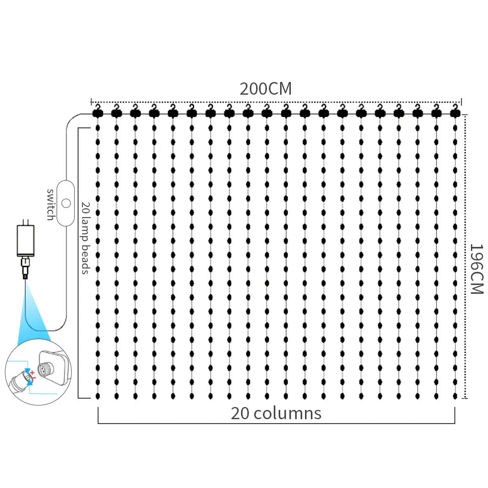 WS2812 Curtain Light RGB Colorful DIY Text Custom Pattern Colorful Dot Control Leather Thread Light LED Curtain Light String