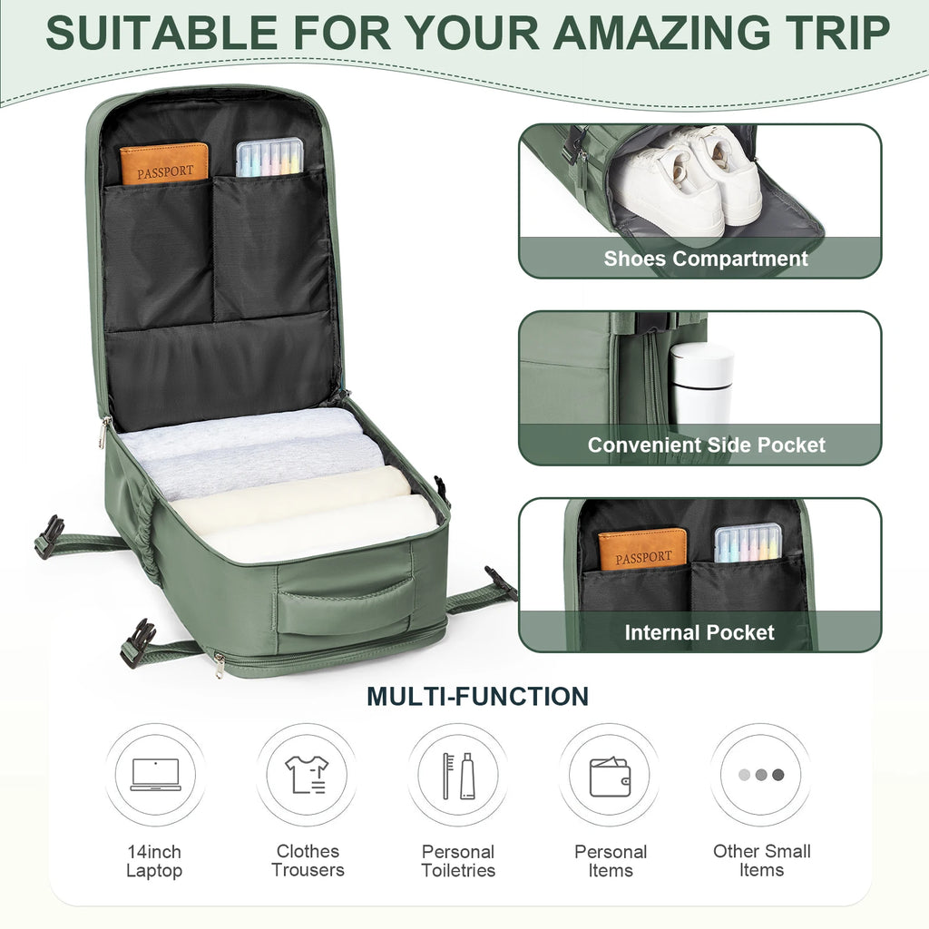 Ryanair Rucksack 40x20x30 cm – Handgepäck für Herren & Damen, Laptop & Reise