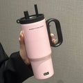 Edelstahl Thermosbecher 720ml – Mit Strohhalm & Griff, Vakuumisoliert für Kaffee & Reisen