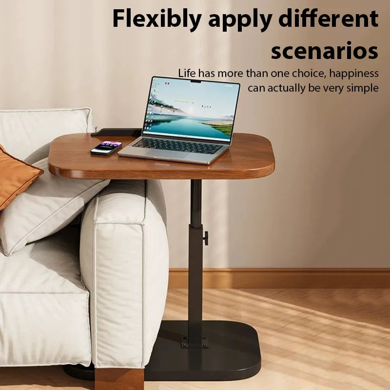 Multifunctional Lift Workstation for Small Spaces, Computer Desk, Foldable Bedside Table, Adjustable Laptop Tea Table for Home and Office