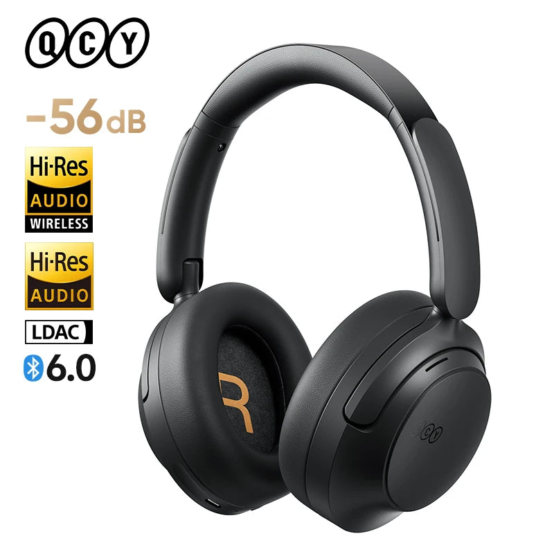 QCY H3S -56dB Adaptive ANC Over-Ear Headphones Hi-Res LDAC Spatial Sound Wireless Headphones Bluetooth 6.0 Dual Driver 102H Headset