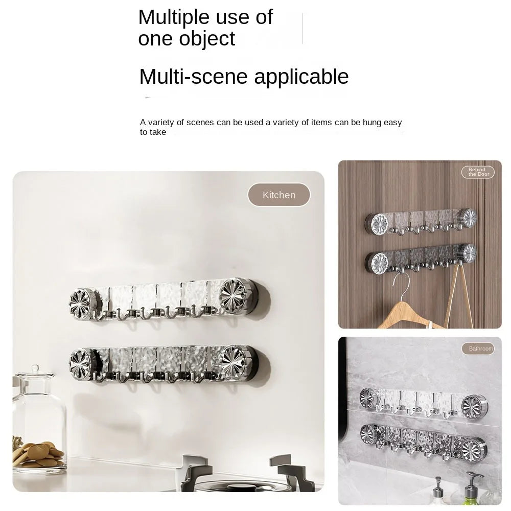 Modern Wall-Mounted Suction Cup Hook Rotatable Towel Holder Vacuum Suction Hook for Bathrobes and Coats