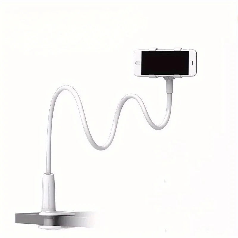 Lazy Night Desktop Cell Phone Clamp Holder, Flexible Long Arm Gooseneck, Lazy Person Mount with Grip, Overhead Live Mount