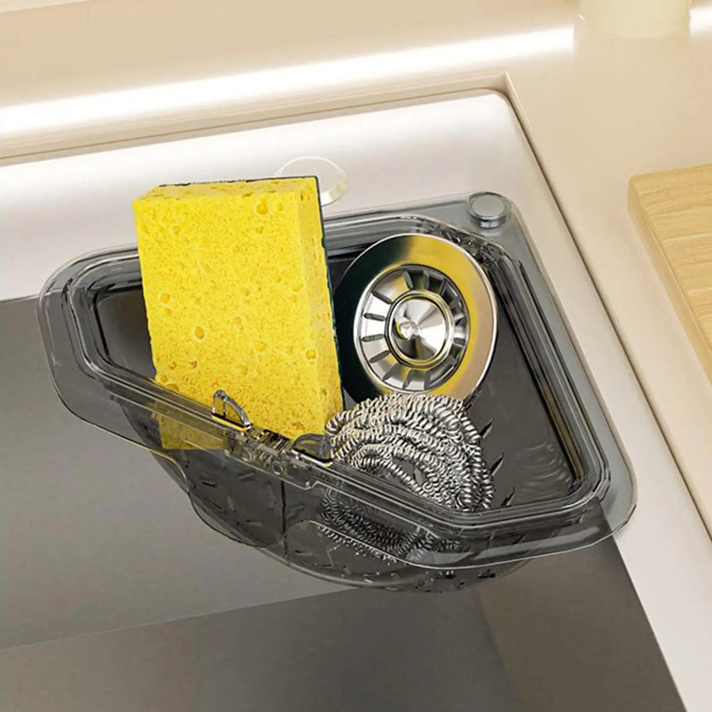 Spülbecken Eckkorb Magnetisch – Abtropfkorb ohne Bohren, Dreieckig | Küche & Bad