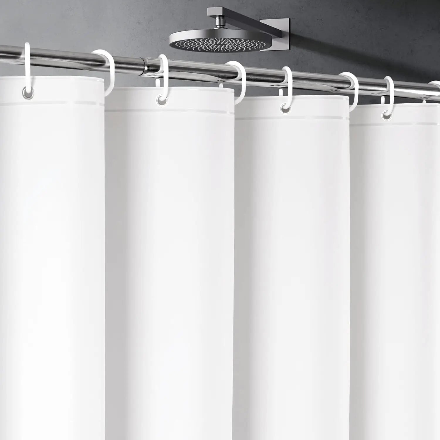 PEVA Duschvorhang Premium – Wasserdicht, Blickdicht, Seidiges Gefühl | 8 Farben & 5 Größen