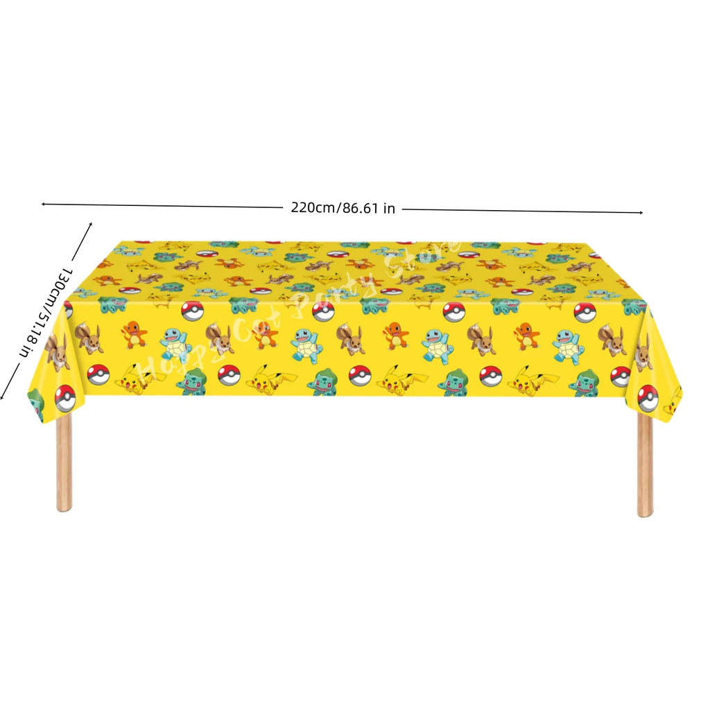 Pokémon Party Set – Pikachu Partygeschirr mit Tellern, Bechern, Servietten & Deko