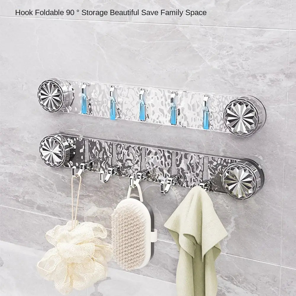 Modern Wall-Mounted Suction Cup Hook Rotatable Towel Holder Vacuum Suction Hook for Bathrobes and Coats