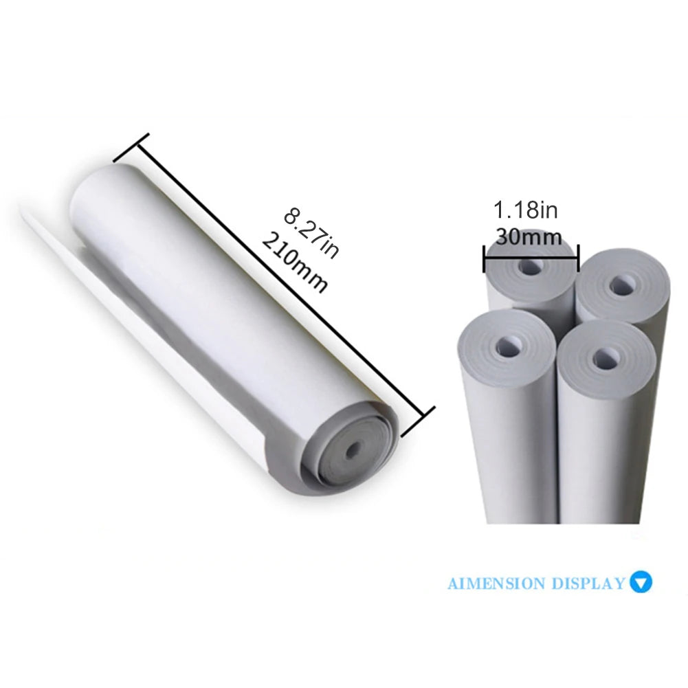 New Portable Mini A4 Printer Inkless Printing, A4 Thermal Printer for Phone, PC, Tattoo Transfer Printer or 5pcs Thermal Paper Rolls