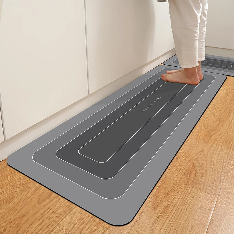 1PCS Kitchen Floor Mat Waterproof, Anti-skid, Anti-dirty Foot Mat Household Door Mat, Door Mat Carpet, Diatomaceous Earth Door Mat