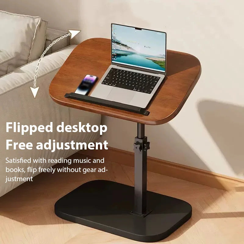 Multifunctional Lift Workstation for Small Spaces, Computer Desk, Foldable Bedside Table, Adjustable Laptop Tea Table for Home and Office