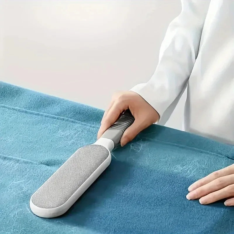 Double-sided pet hair remover, manual electrostatic sticky lint brush, for cats, clothes, sofas, furniture, carpet cleaning