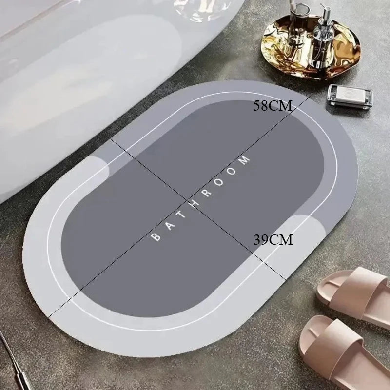 Absorbent Bathroom - Super Fast Water Absorption, Soft, Comfortable, Easier Drying Mat, Mud Doormat for Bathroom