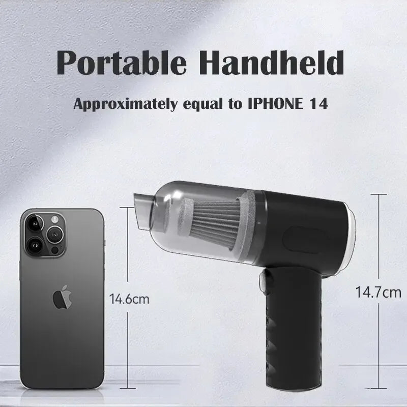 9000Pa Wireless Car Vacuum Cleaner USB Charging 1200mAh Portable Cleaning Device Mini Wet and Dry Vacuum Cleaner Household