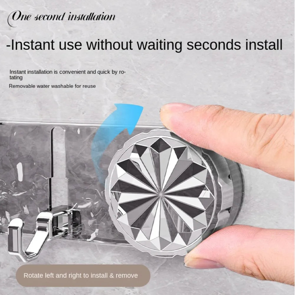 Modern Wall-Mounted Suction Cup Hook Rotatable Towel Holder Vacuum Suction Hook for Bathrobes and Coats