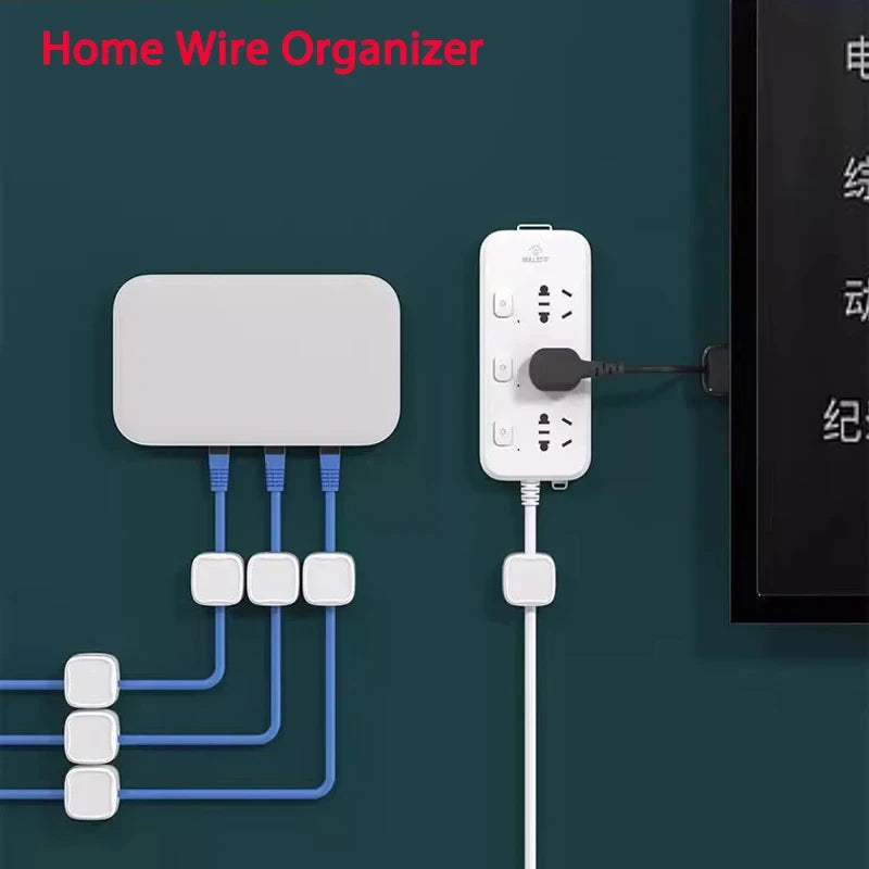 Magnetic Cable Clip, Cable Holder, Self-Adhesive Wire Holder, Cable Organizer for Home Office Under Desk
