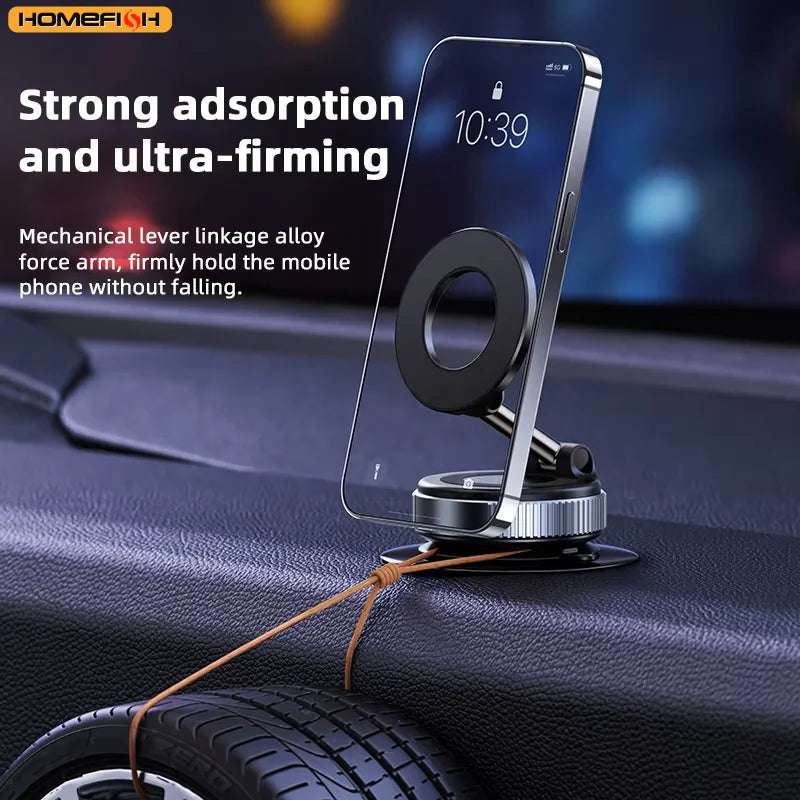 HOMEFISH K007 Magnetic Phone Holder – 360° Three-Axis Rotation, Multi-Scenario Mount