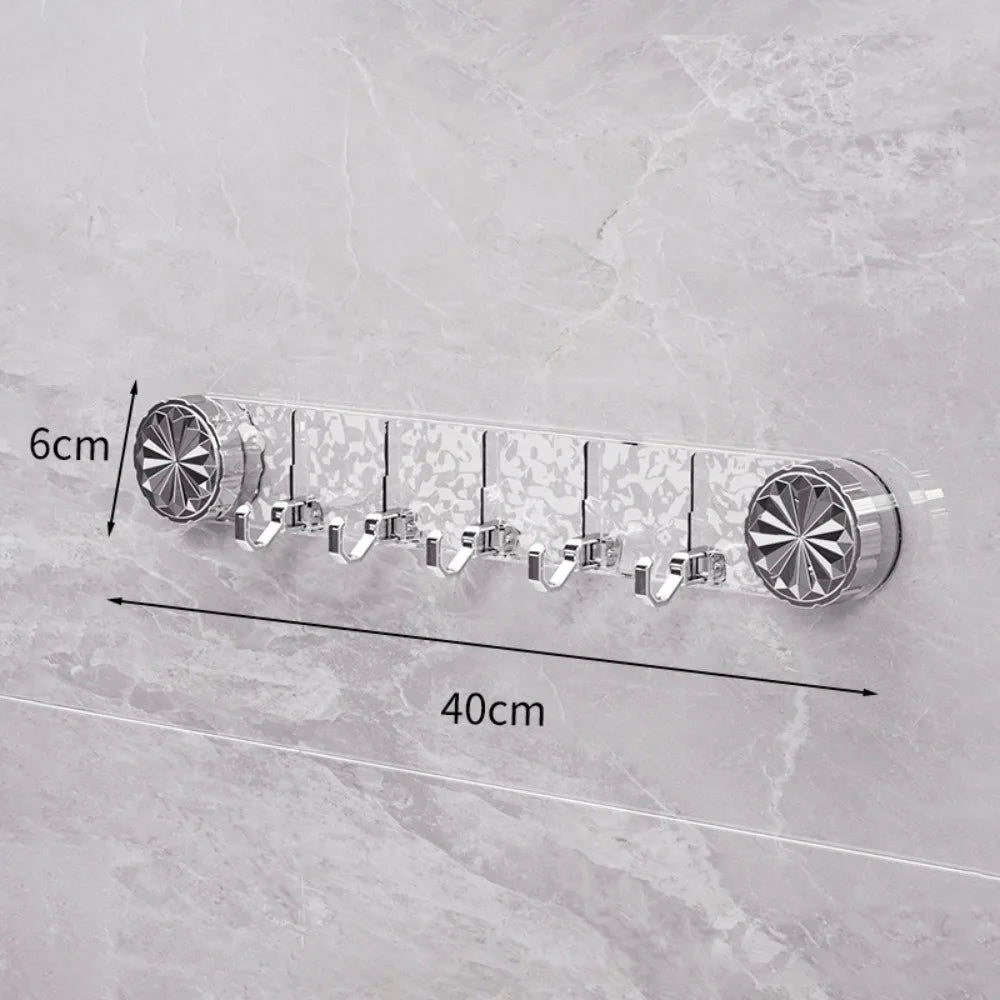 Modern Wall-Mounted Suction Cup Hook Rotatable Towel Holder Vacuum Suction Hook for Bathrobes and Coats