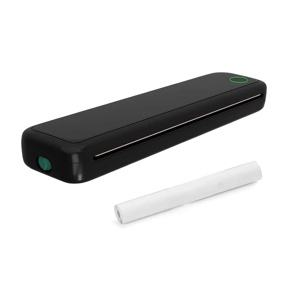 New Portable Mini A4 Printer Inkless Printing, A4 Thermal Printer for Phone, PC, Tattoo Transfer Printer or 5pcs Thermal Paper Rolls