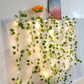 Flower Green Leaf String Lights Artificial Vine Fairy Lights Battery Operated Christmas Tree Garland Light for Wedding Home Decor