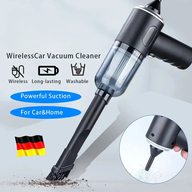 9000Pa Wireless Car Vacuum Cleaner USB Charging 1200mAh Portable Cleaning Device Mini Wet and Dry Vacuum Cleaner Household